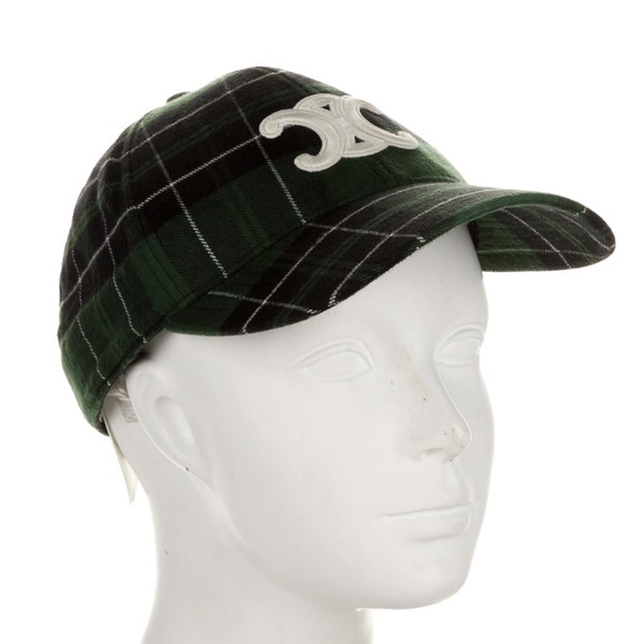 Celine Plaid Patterned Baseball Cap - Picture 3 of 8